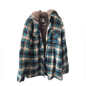 Micros Blue and Black Plaid Kids Jacket